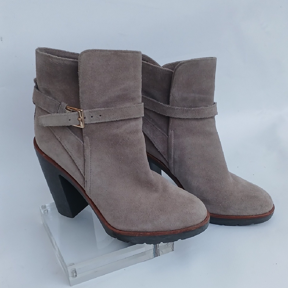 Kate Spade Gray Heeled Boots with Suede Finish Size 6m Great Condition